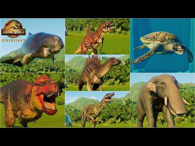 ALL 59 MODDED DINOSAURS, REPTILES AND PREHISTORIC ANIMALS | Episode 5 | JURASSIC WORLD EVOLUTION 2