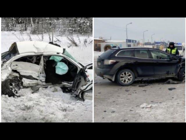 Страшное дтп под новосибирском 07.01.2021 столкнулись Mazda CX 7 и Honda civic. Водитель Хонды погиб