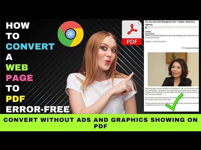 How to Convert a Web Page to PDF Without Printing from the Browser - No Ads and Unwanted Graphics.