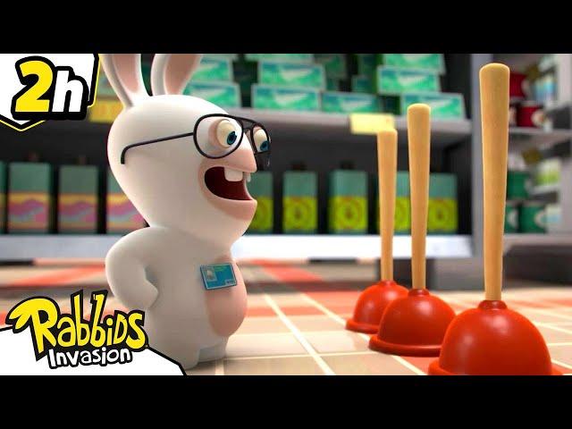 What are the Rabbids looking for? | RABBIDS INVASION | 2H New compilation | Cartoon for Kids