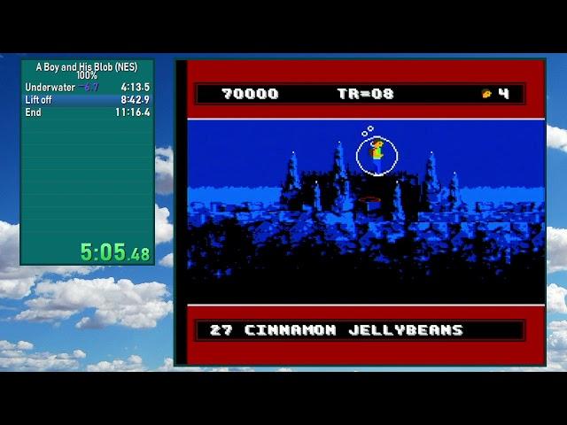 A Boy and His Blob (NES) 11:04.500 100% Treasures Speedrun