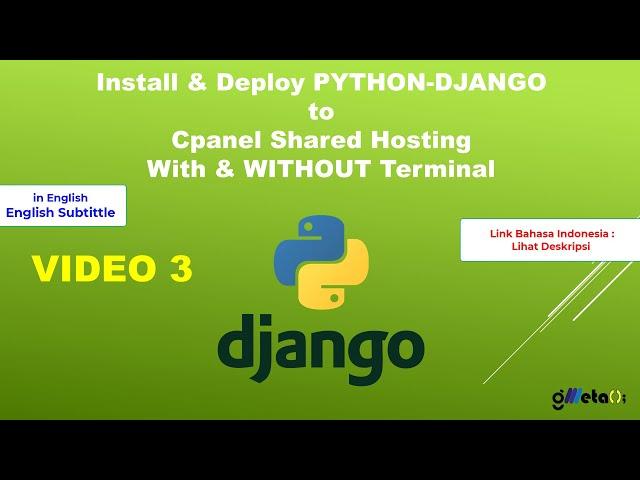 Vid.3 - Deploy Python Django to Cpanel Shared Hosting - Install on Windows