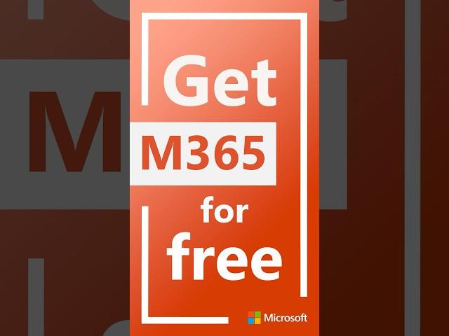 Get Microsoft 365 for free! | Microsoft #techtips #M365 #Word #Excel #PowerPoint