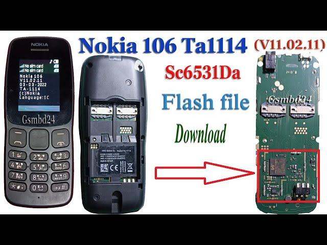 Nokia 106-TA-1114 Sc6531Da New versions Flash File Download