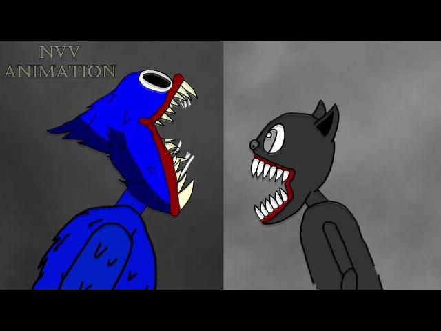 Cartoon Cat vs Huggy Wuggy Animation / Poppy Playtime vs Trevor Henderson Creature