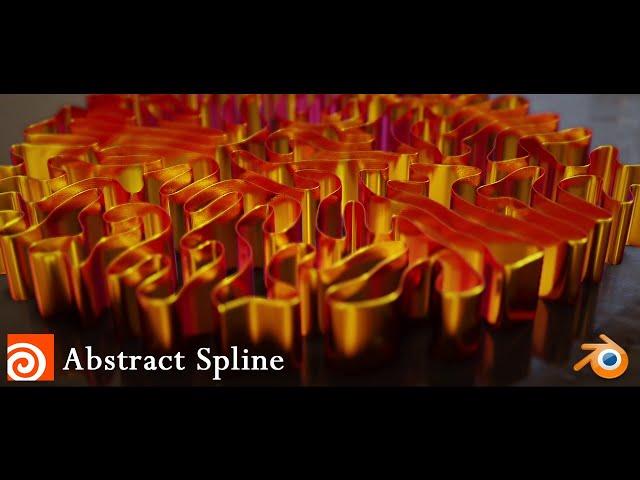 Houdini Abstract Spline Cinema 4D Style RnD