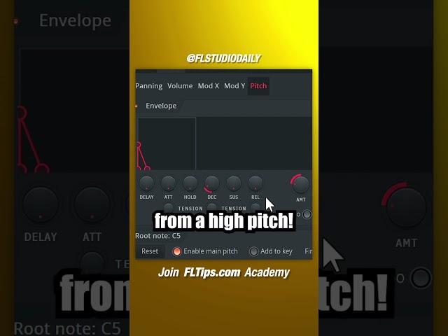 Pitch Glide Effect In Seconds | FL Studio Tutorial #shorts