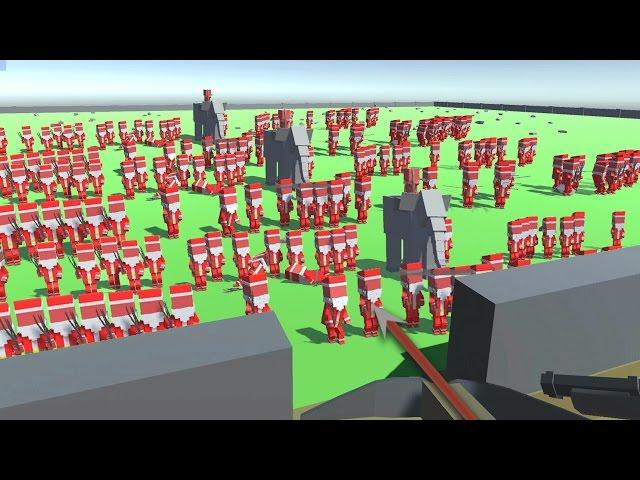 EPIC Castle Siege Defense, Santa ATTACKS - Ancient Warfare 2