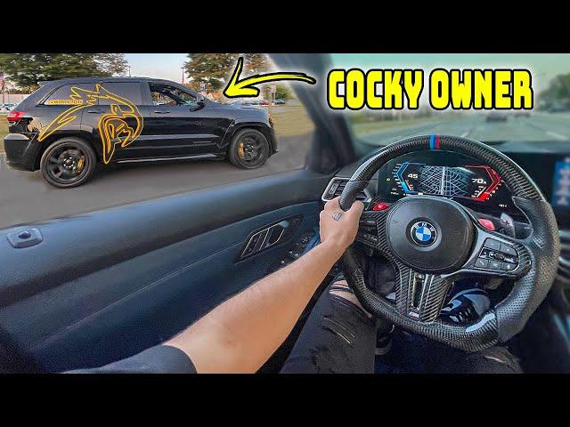 1000HP TRACKHAWK RACES BMW M3 & INSTANTLY REGRETS IT!