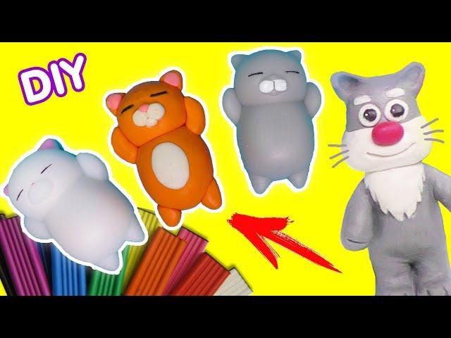 КАК СЛЕПИТЬ СКВИШИ ИЗ ПЛАСТИЛИНА  |  DIY CAT SQUISHY