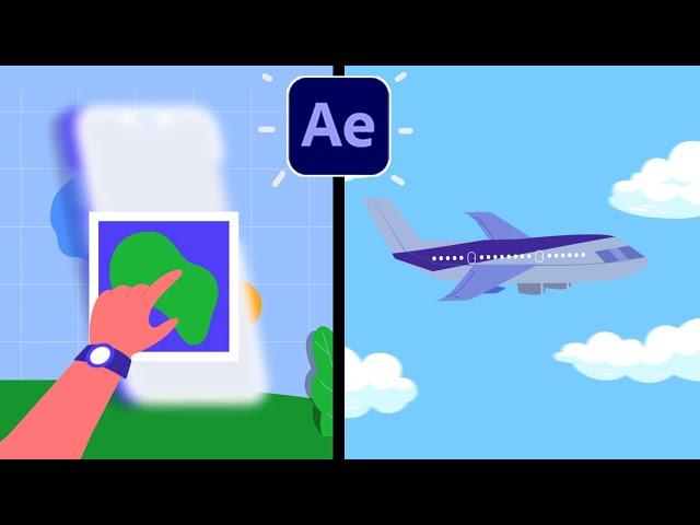 Motion Graphics Scene Transition And Camera With Null Object in After Effects Tutorials