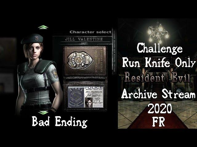 Resident Evil (2002), Run Knife Only, Jill, Bad Ending, Normal, Archive Stream 2020