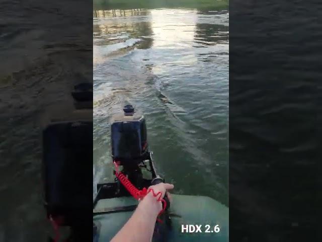 Обкатка мотора hdx 2.6, лодка муссон 300 нд, 9 июня 2022 г. Outboard motor HDX2.6.