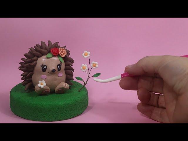 Making a Cute Hedgehog out of fondant or clay - Cake Toppers