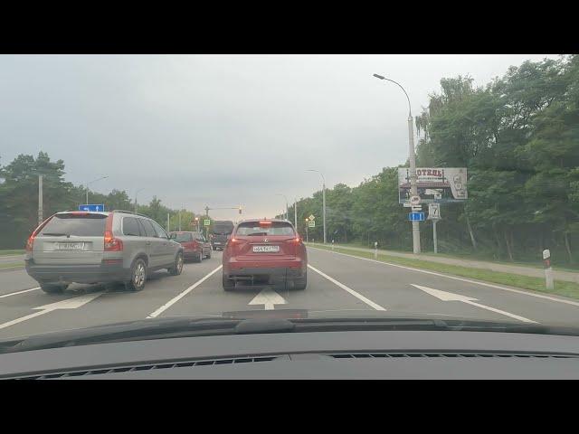 Timelapse Lyakhovichi Baranovichi Brest highway road M1 E30