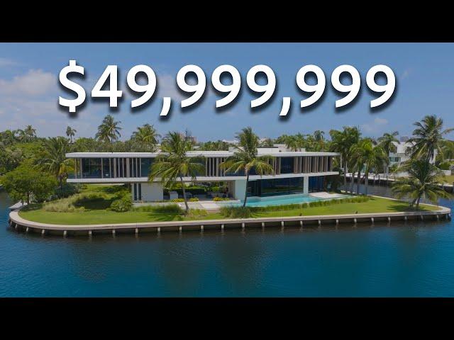 Touring a $49,999,999 MEGA MANSION on its own PENINSULA in Fort Lauderdale!