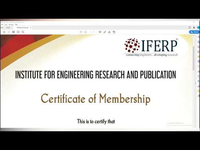 how to apply for membership of IFERP free of cost/become student member & get certificate..it's free