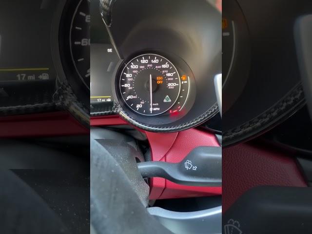 Made it to the gas station just in time in the Alfa Romeo Giulia QV.