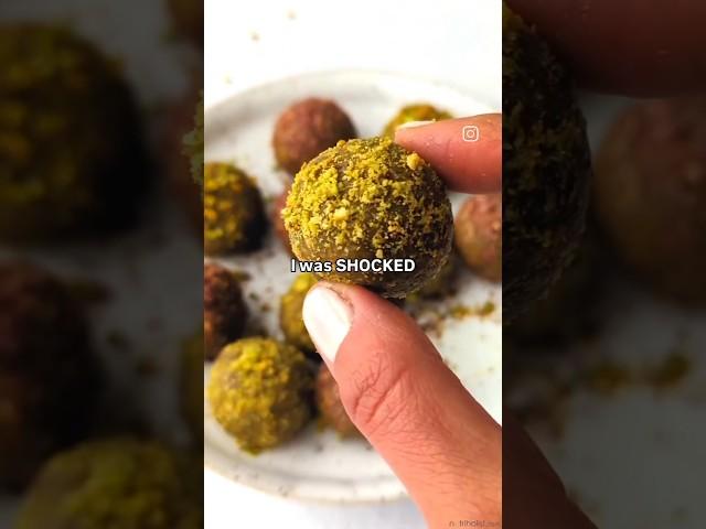 Pistachio Baklava Balls  7 ingredients, gluten and refined sugar-free #energyballs #nobakedessert
