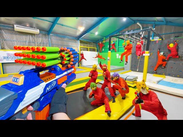 Nerf War | Amusement Park Battle 97(Nerf First Person Shooter)