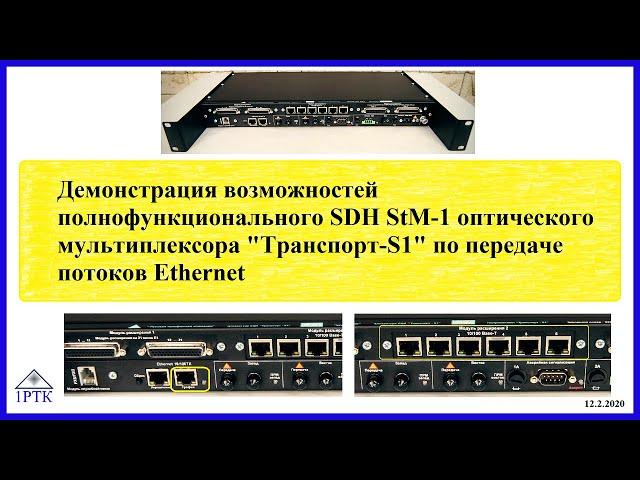 Передача Ethernet через SDH STM-1. Возможности оптического мультиплексора «Транспорт-S1».