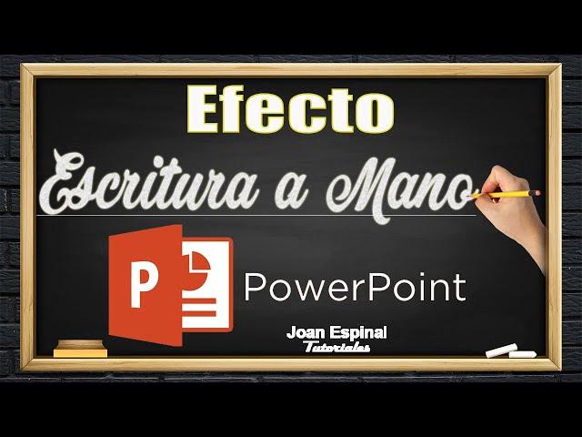 [PASO A PASO] cómo Hacer efecto escritura a mano PowerPoint