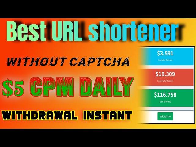 New url shortener earn money, without captcha, url shortener self click unlimited trick