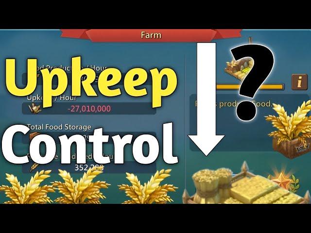 How To Reduce Upkeep Food Production - LordsMobile