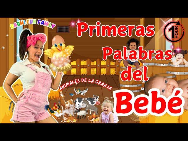 Primeras Palabras del Bebé I Animales de la Granaja I Aprende a Hablar Bebé I Spanish Baby Learning