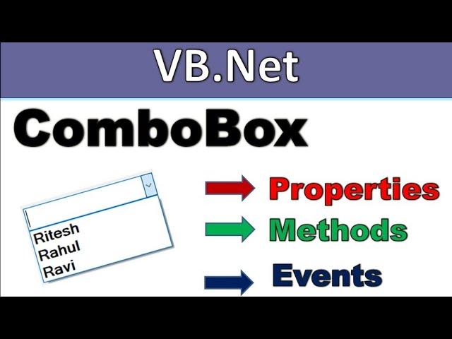 Vb.net Combobox control Properties,Methods and Events