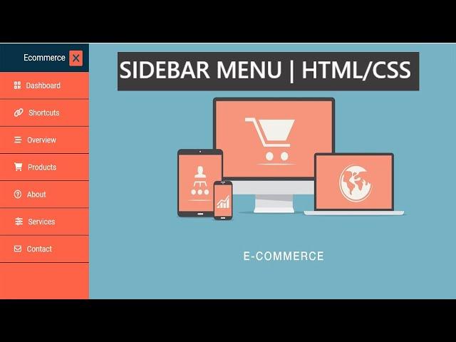 Sidebar Menu using HTML & CSS