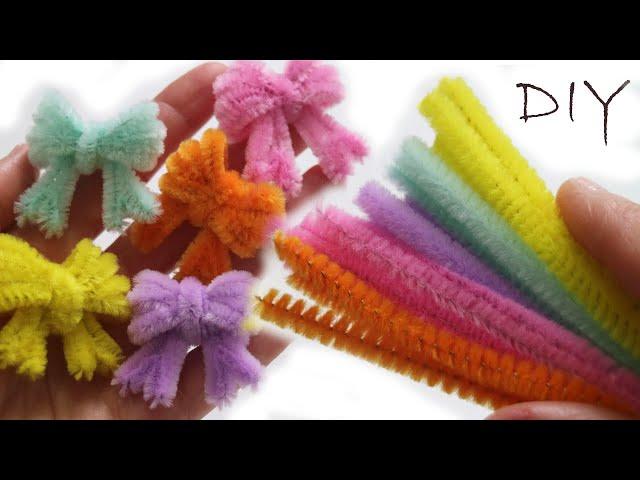 Very Simple How to make MINI BOWS from pipe cleaner