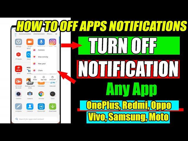 Turn OFF App NOTIFICATIONS on Android Phone | How to Hide App Notifications | Stop Notifications