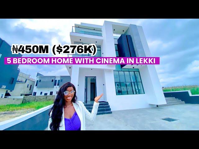 Inside a $276k (₦450M) 5 Bedroom Duplex in Lekki | With Gym, Swimming pool, Cinema & Open Terrace.
