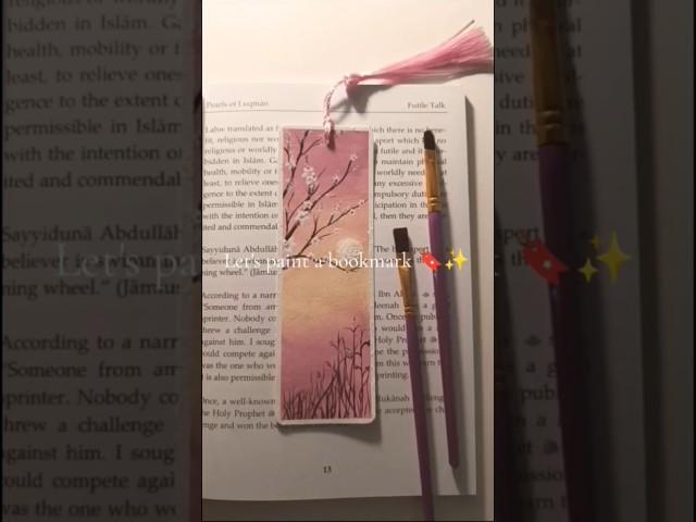 Cherry blossom bookmark #cherryblossompainting #bookmarkpainting #sakura #fyptiktok #shorts