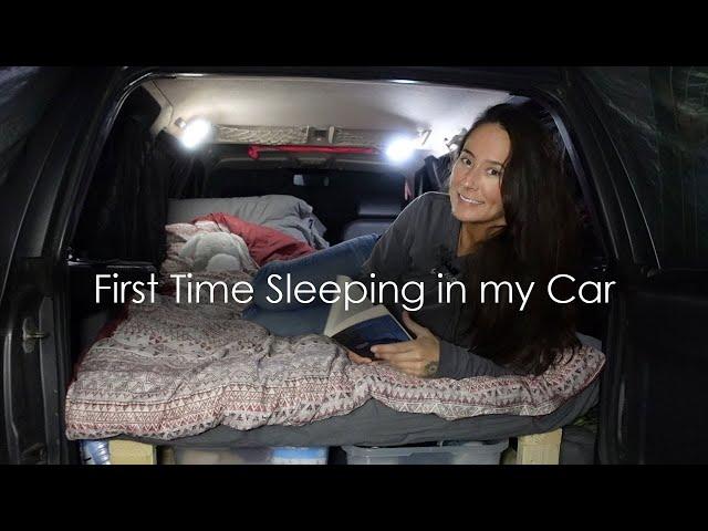 Car Camping!  My First Time Sleeping in my Land Rover Freelander Conversion