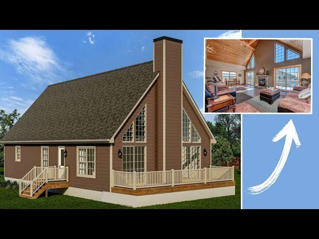 The ULTIMATE "rustic" chalet/lodge modular home! Inside is CRAZY! Prefab House Tour