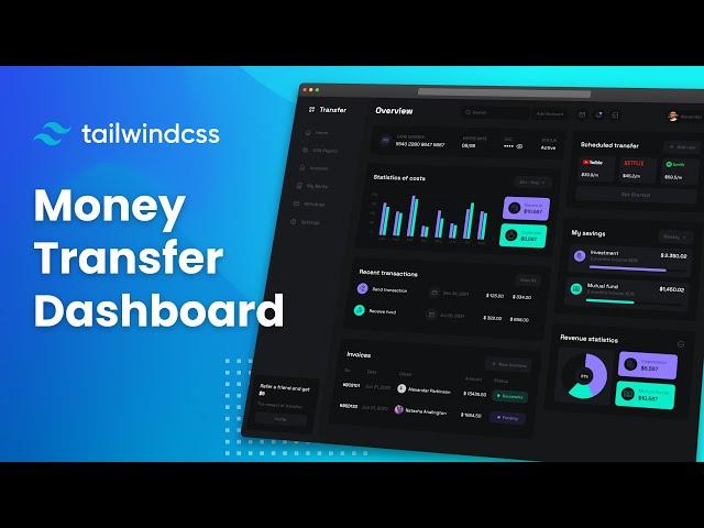 Create A Dark Mode Dashboard Using Tailwind CSS and Vue JS