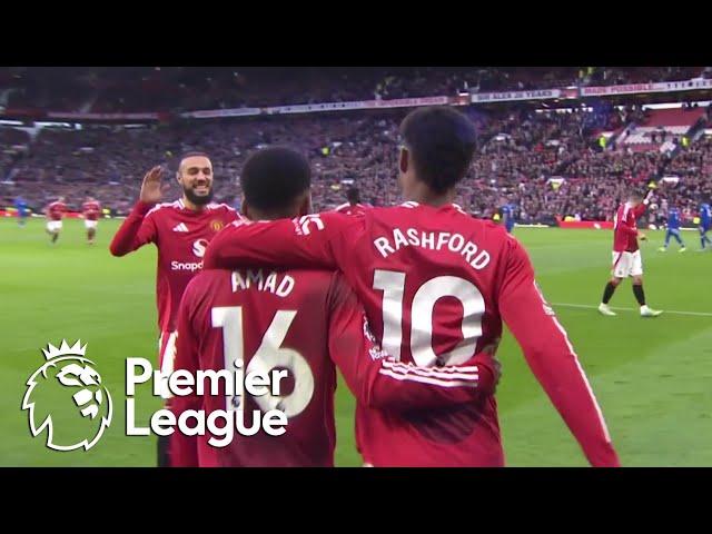 Marcus Rashford's brace puts Manchester United 3-0 up over Everton | Premier League | NBC Sports