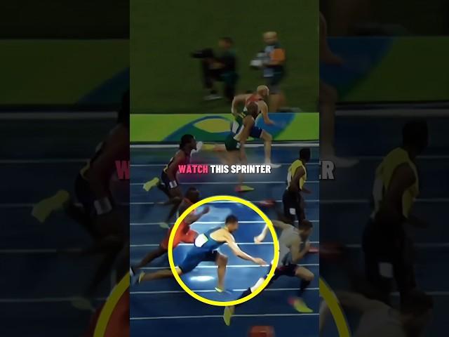 He Dives Over Finish Line 