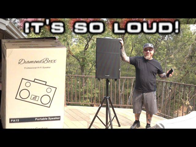 It's SO LOUD! Diamond Boxx PA15 Portable Bluetooth Pro Audio Loud Speaker