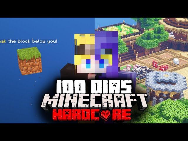 Sobreviví 100 días En Un Bloque En Minecraft HARDCORE... Esto fue lo que pasó