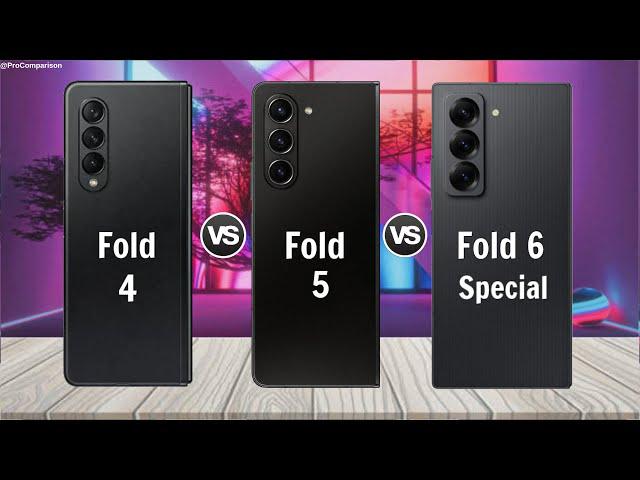 Samsung Galaxy Z Fold 4 vs Samsung Galaxy Z Fold 5 vs Samsung Fold 6 Special