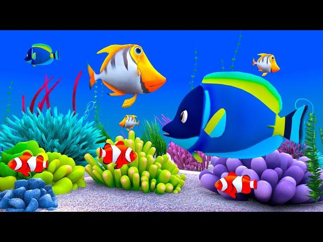 Lullaby and Peaceful Fish Animation  Aquarium  Baby Lullaby Music 