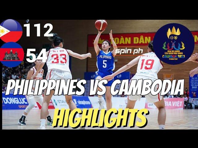 32nd Sea Games 2023, 5X5 Basketball Women Team || Philippines vs Cambodia