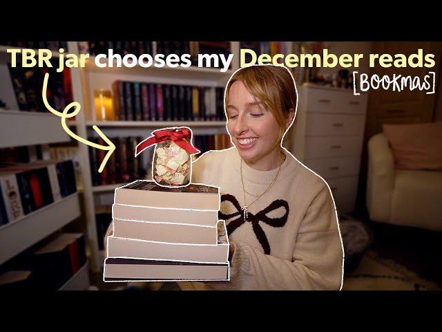 TBR prompt jar chooses my December reads! 🫙 December TBR | Bookmas day 1 [vlogmas]