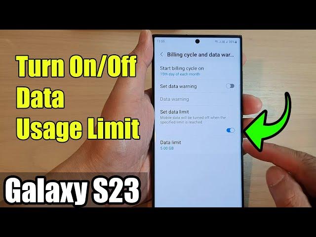 Galaxy S23's: How to Turn On/Off Data Usage Limit