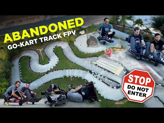 Shredding an Abandoned Go-Kart Track with our Crazy Carts // FPV Chase