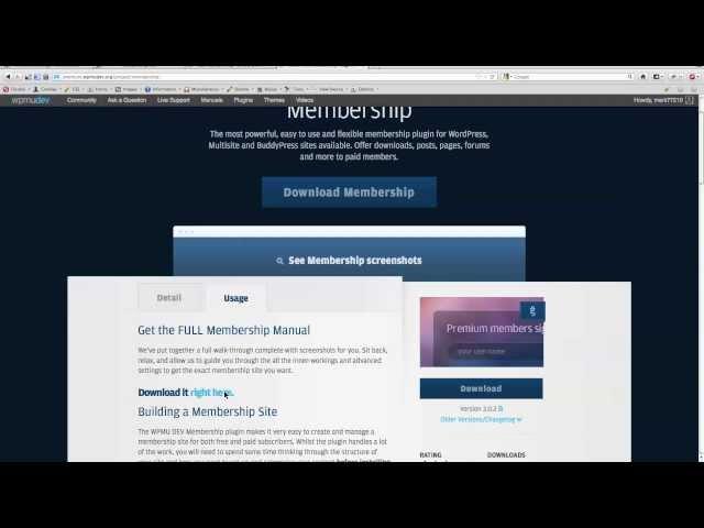 Part 1 of 6 : "Intro, Warnings and Brief Tour" (WPMU DEV Membership Plugin)