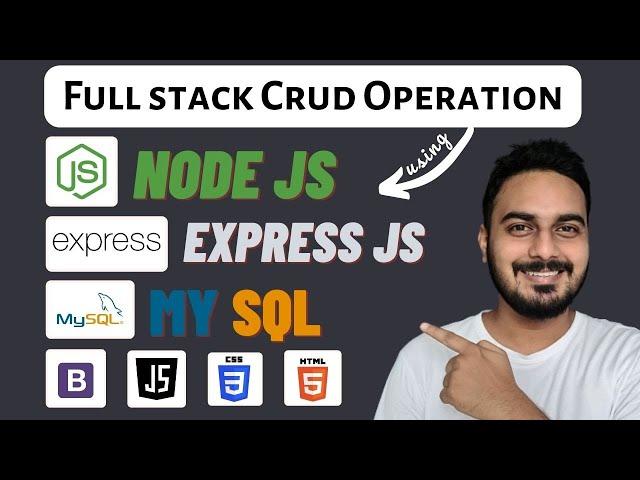 NodeJs and MySQL CRUD operation in Hindi | Step by Step